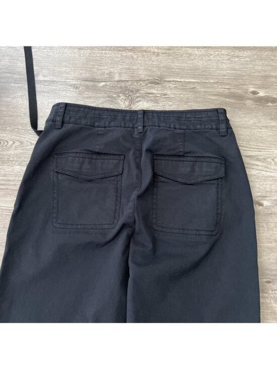 Vince Utility Crop Pants Womens 10 Black Ankle Cropped Belted - Picture 13 of 16